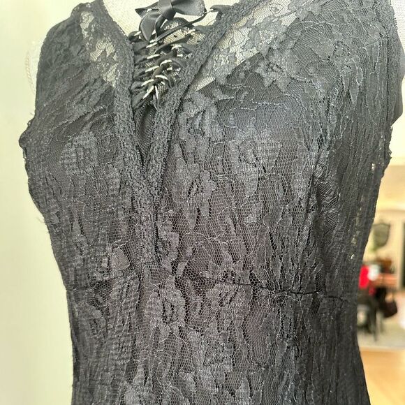 Royal Bones by Daang Goodman Goth Black Corset Dress size Medium - Picture 10 of 10